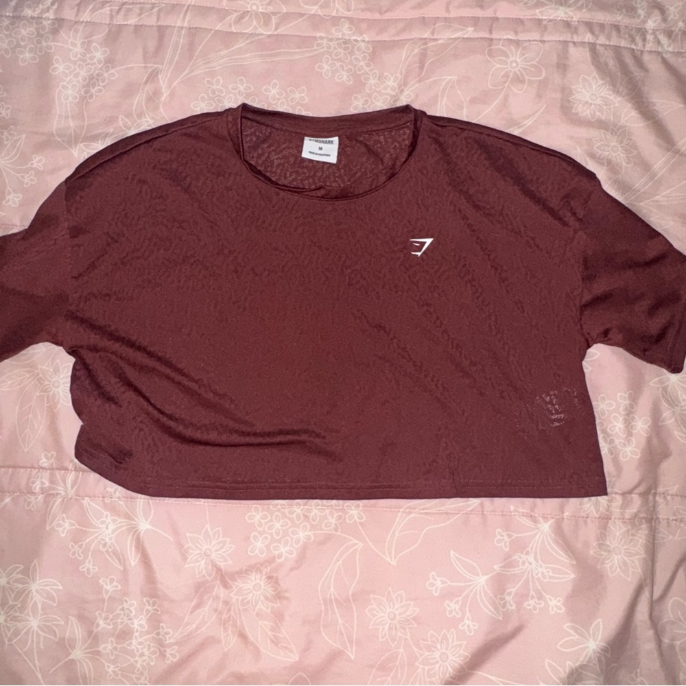 Gymshark Adapt Animal Seamless Crop Top - Reef | Cherry Brown Size Medium - Picture 3 of 4